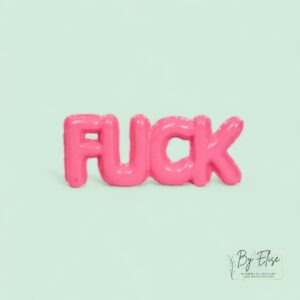 By Elise - Beeld tekst 'Fuck' - neon roze