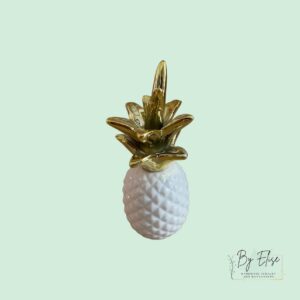 By Elise - ananas beeldje - wit + goud