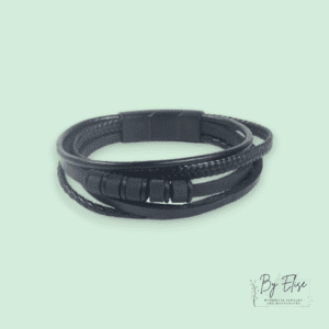 By Elise- herenarmband zwart